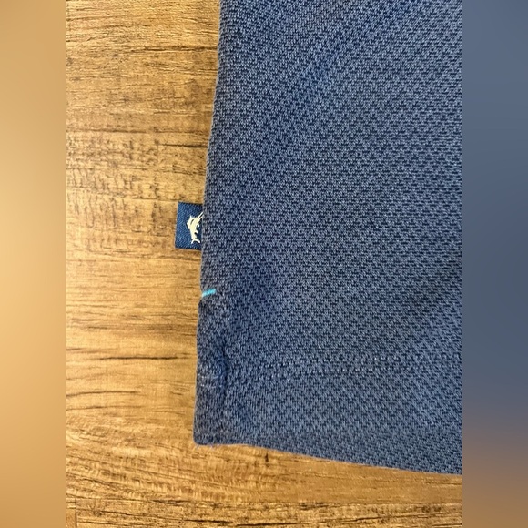 Tommy Bahama Polo Shirt Mens Navy Blue Soft XL Geometric Modal Blend C15 - Picture 3 of 6